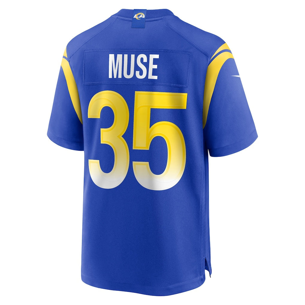 Kdoa LA.Rams #35 Nick Muse Royal Team Game Jersey