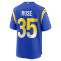 Kdoa LA.Rams #35 Nick Muse Royal Team Game Jersey