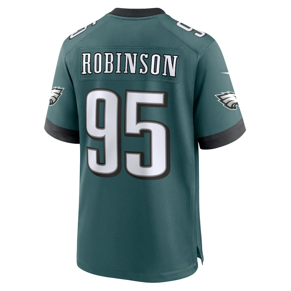 Kdoa P.Eagles #95 Ty Robinson Midnight Green Team Game Jersey