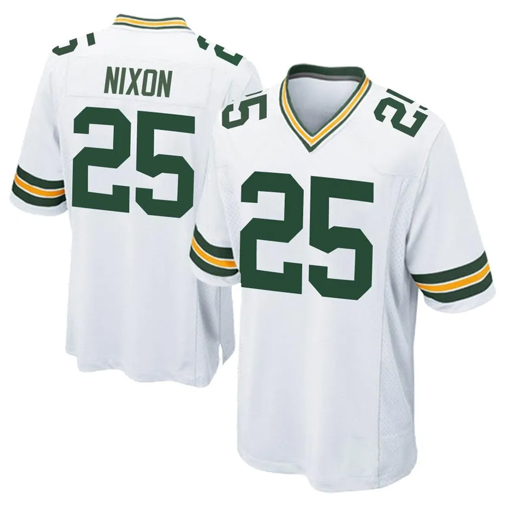 GB.Packers #25 Keisean Nixon Player White Home Game Kdoa Stitched Jerseys