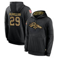 D.Broncos #29 Ja'Quan McMillian Player Black Salute to Service Pullover Hoodies Limited Kdoa Stitched Jerseys