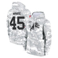 D.Lions #45 Devin White Player Arctic Camo Salute to Service Hoodies Limited Game Kdoa Stitched Jerseys
