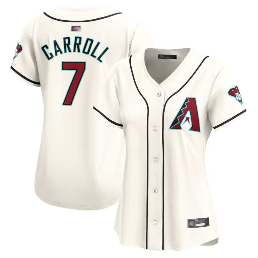Kdoa A.Diamondbacks #7 Corbin Carroll Player Cream Home Limited Personalized Stitched Jerseys