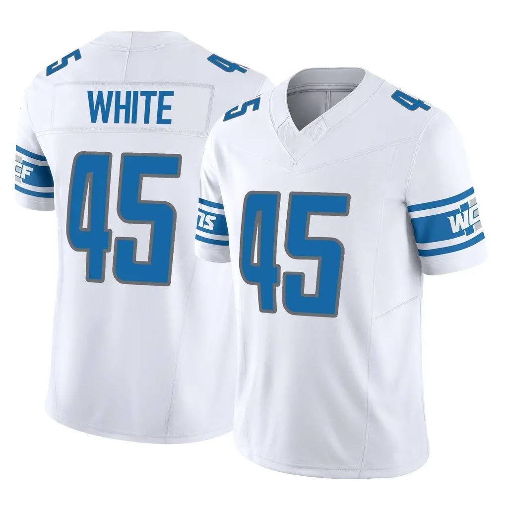 D.Lions #45 Devin White Player White Vapor F.U.S.E. Limited Home Game Kdoa Stitched Jerseys