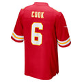 Kdoa KC.Chiefs #6 Bryan Cook Red Game Player Jersey