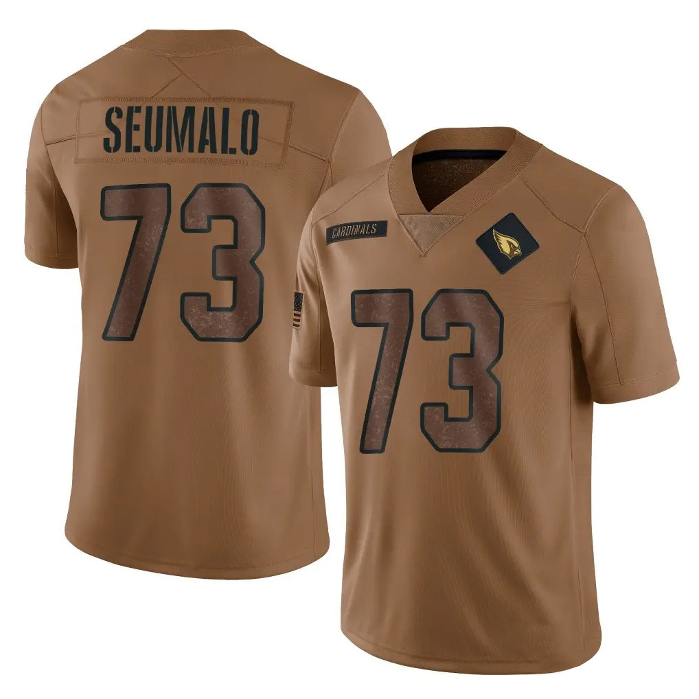 A.Cardinals #73 Isaac Seumalo Player Brown Limited Salute To Service Home Game Kdoa Stitched Jerseys