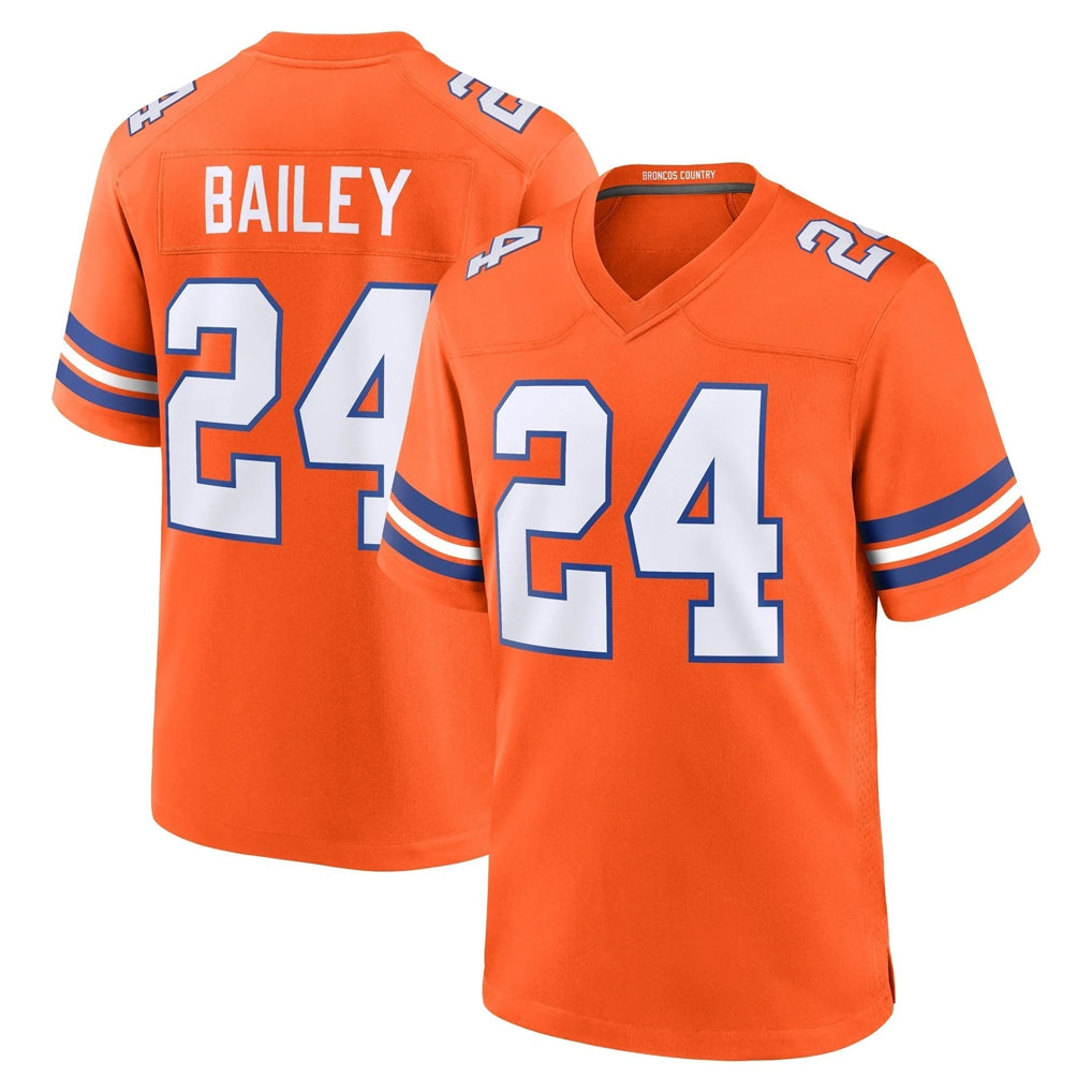 D.Broncos #24 Champ Bailey Player Orange Alternate Collection Throwback Game Kdoa Stitched Jerseys
