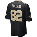 Kdoa NO.Saints #82 Bob Pollard Black Game Retired Player Jersey