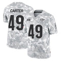 C.Bengals #49 Barrett Carter Player Arctic Camo Salute to Service Limited Kdoa Stitched Jerseys