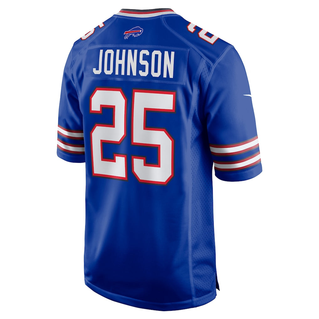 Kdoa B.Bills #25 Ty Johnson Royal Team Game Jersey