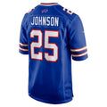 Kdoa B.Bills #25 Ty Johnson Royal Team Game Jersey