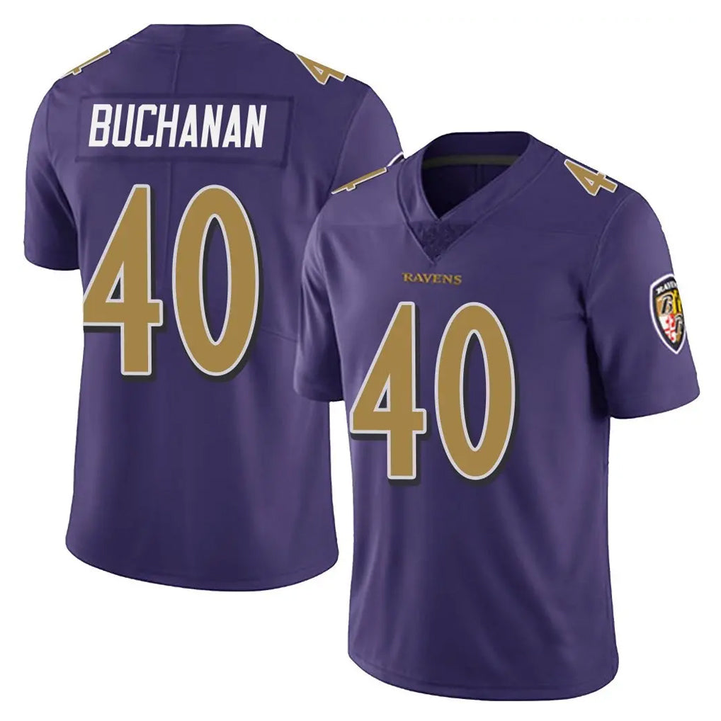B.Ravens #40 Teddye Buchanan Player Purple Color Rush Vapor Untouchable Limited Home Game Kdoa Stitched Jerseys