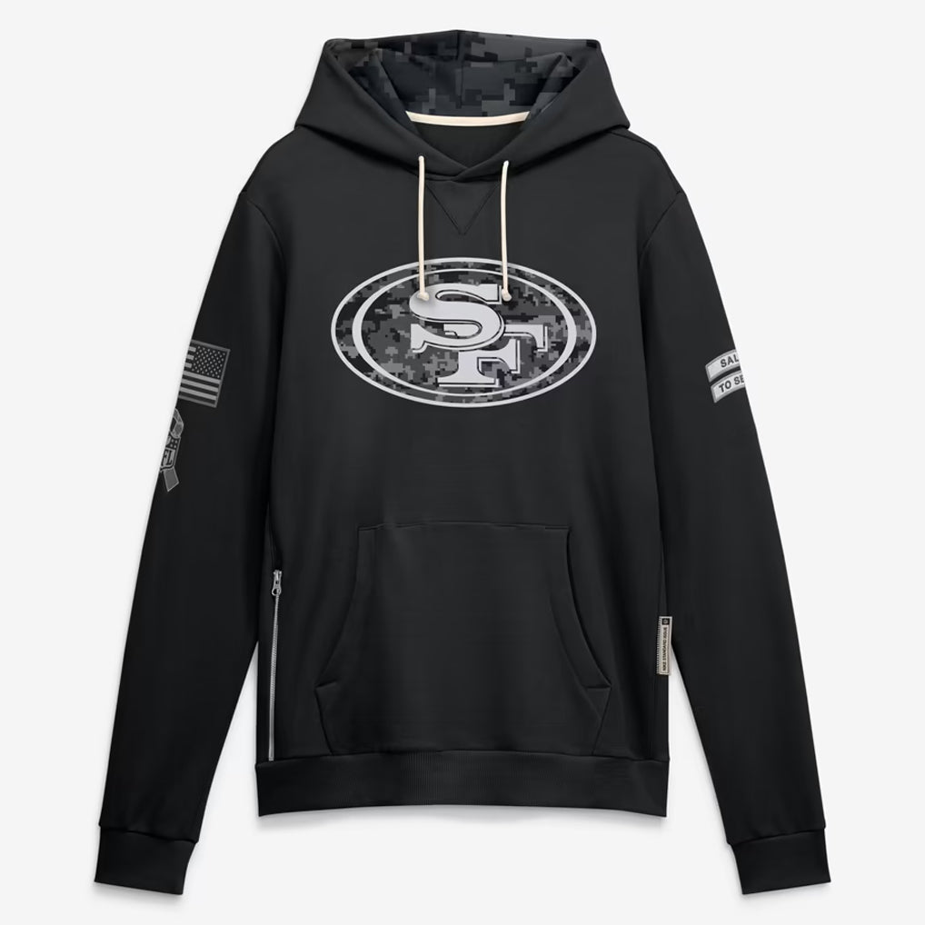 SF.49ers 2026 Black Logo Pullover Hoodies Limited Game Kdoa Stitched Jerseys