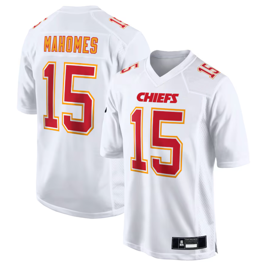 Kdoa KC.Chiefs #15 Patrick Mahomes Player Carbon White Fashion Game Stitched Jerseys