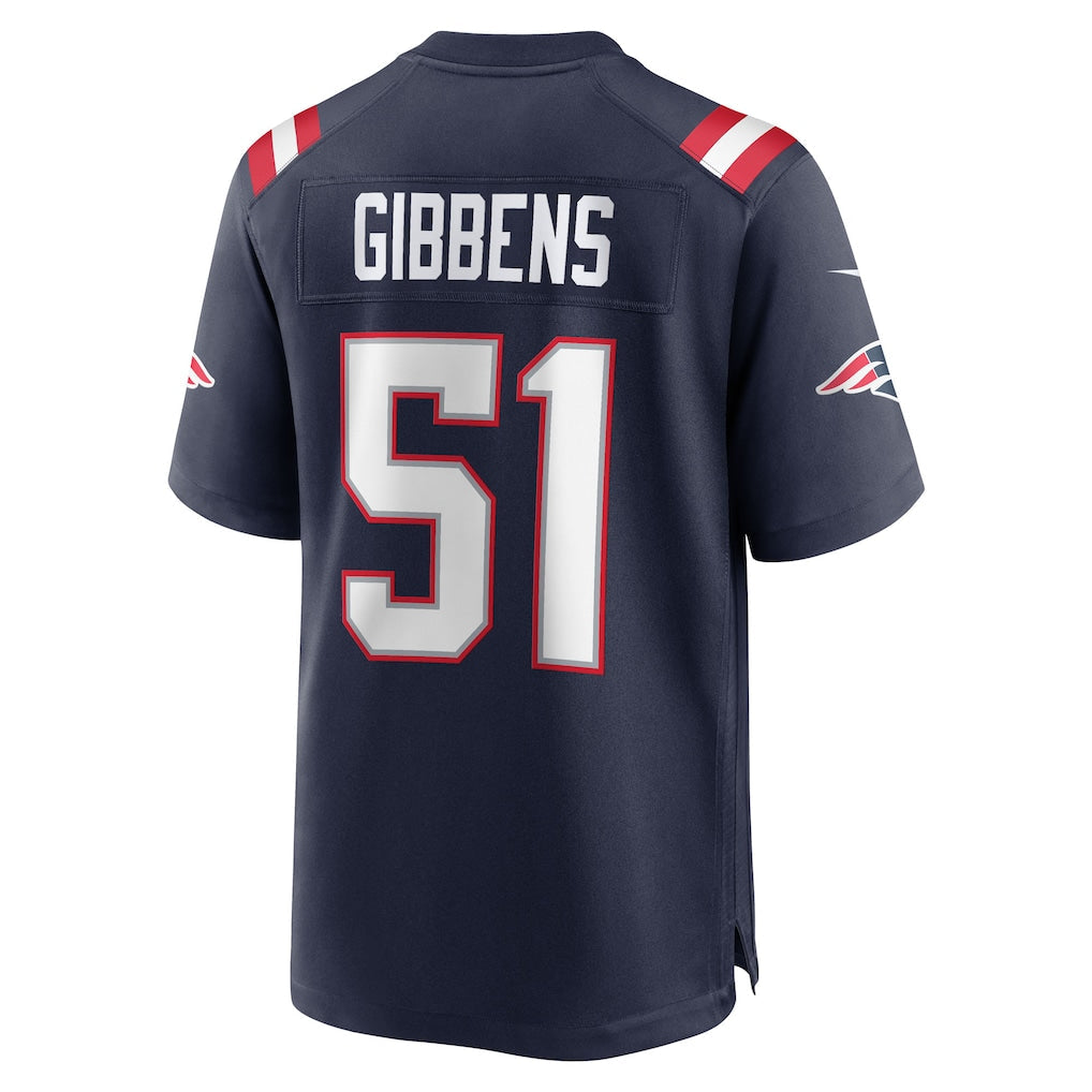Kdoa NE.Patriots #51 Jack Gibbens Navy Team Game Jersey