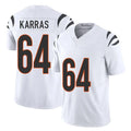 C.Bengals #64 Ted Karras Player White Vapor F.U.S.E. Limited Home Game Kdoa Stitched Jerseys