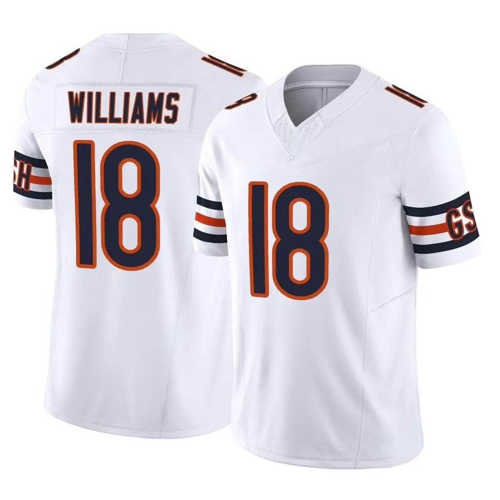 C.Bears #18 Caleb Williams Player White Vapor F.U.S.E. Limited Home Game Kdoa Stitched Jerseys