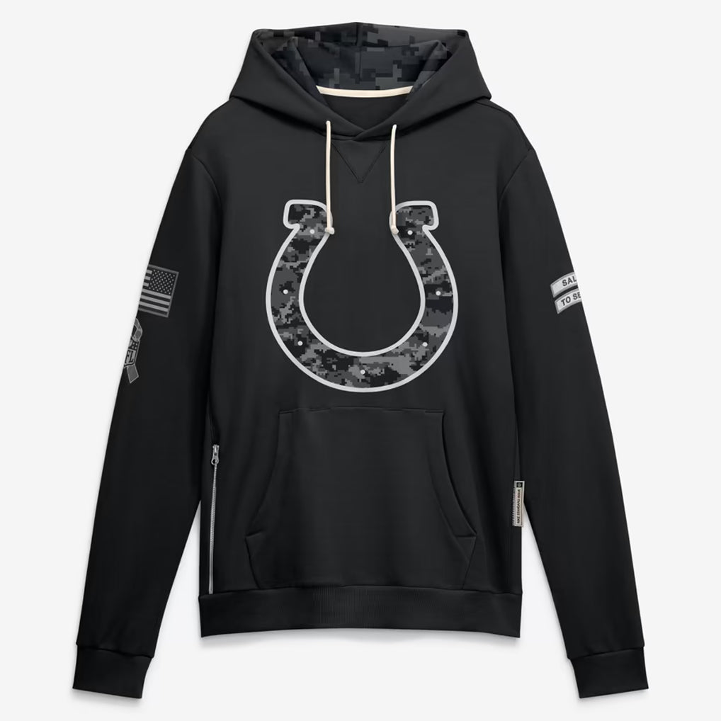 IN.Colts 2026 Black Logo Pullover Hoodies Limited Game Kdoa Stitched Jerseys