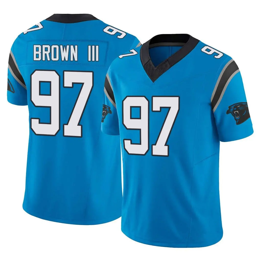 C.Panthers #97 Bobby Brown III Player Blue Vapor F.U.S.E. Limited Home Game Kdoa Stitched Jerseys