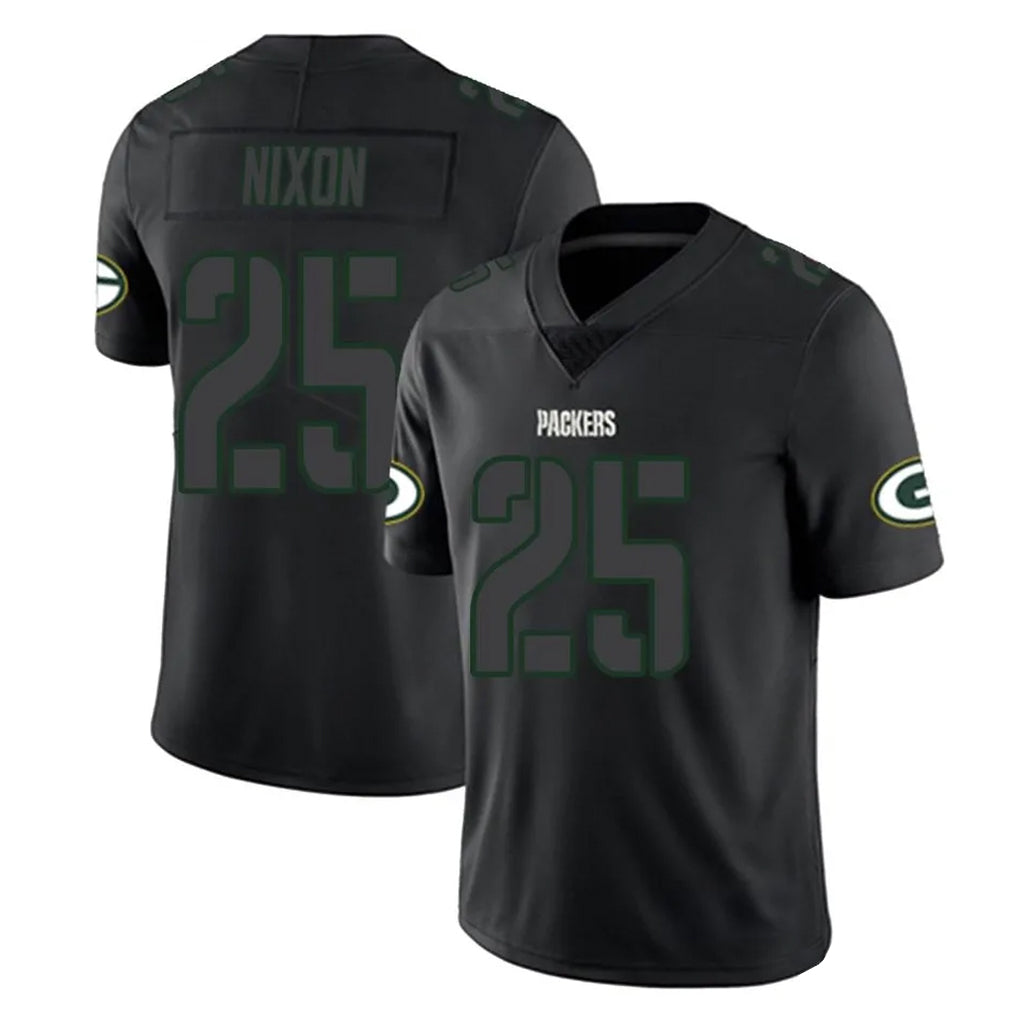 GB.Packers #25 Keisean Nixon Player Black Impact Limited Home Game Kdoa Stitched Jerseys