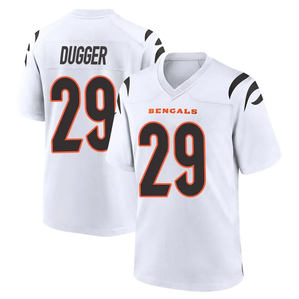 C.Bengals #29 Kyle Dugger Player White Home Game Kdoa Stitched Jerseys