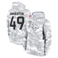D.Broncos #49 Alex Singleton Player Arctic Camo Salute to Service Hoodies Limited Game Kdoa Stitched Jerseys