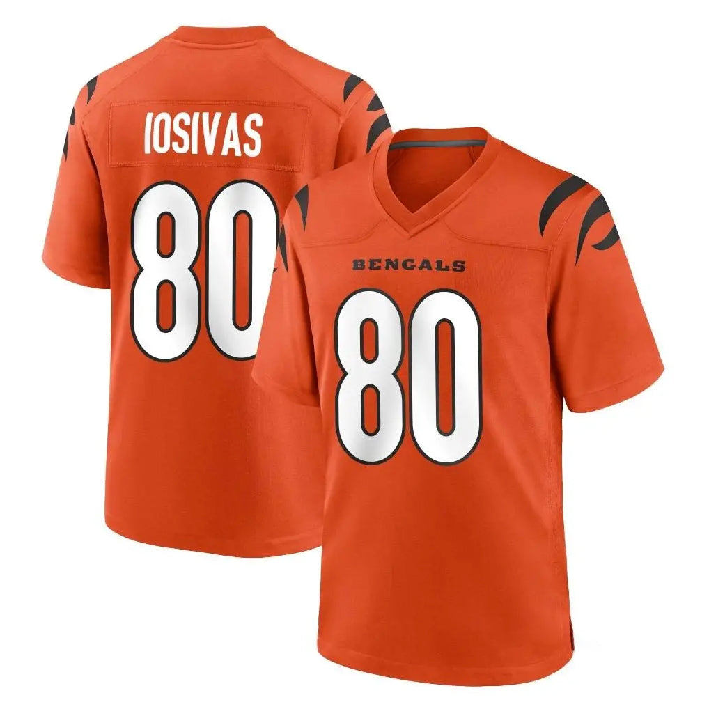 C.Bengals #80 Andrei Iosivas Player Orange Home Game Kdoa Stitched Jerseys