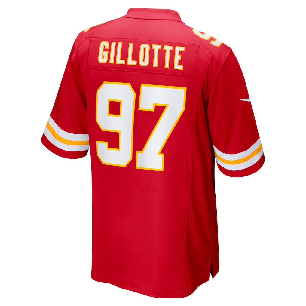 Kdoa KC.Chiefs #97 Ashton Gillotte Red Team Game Jersey