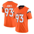 D.Broncos #93 D.J. Jones Player Orange Vapor F.U.S.E. Limited Home Game Kdoa Stitched Jerseys