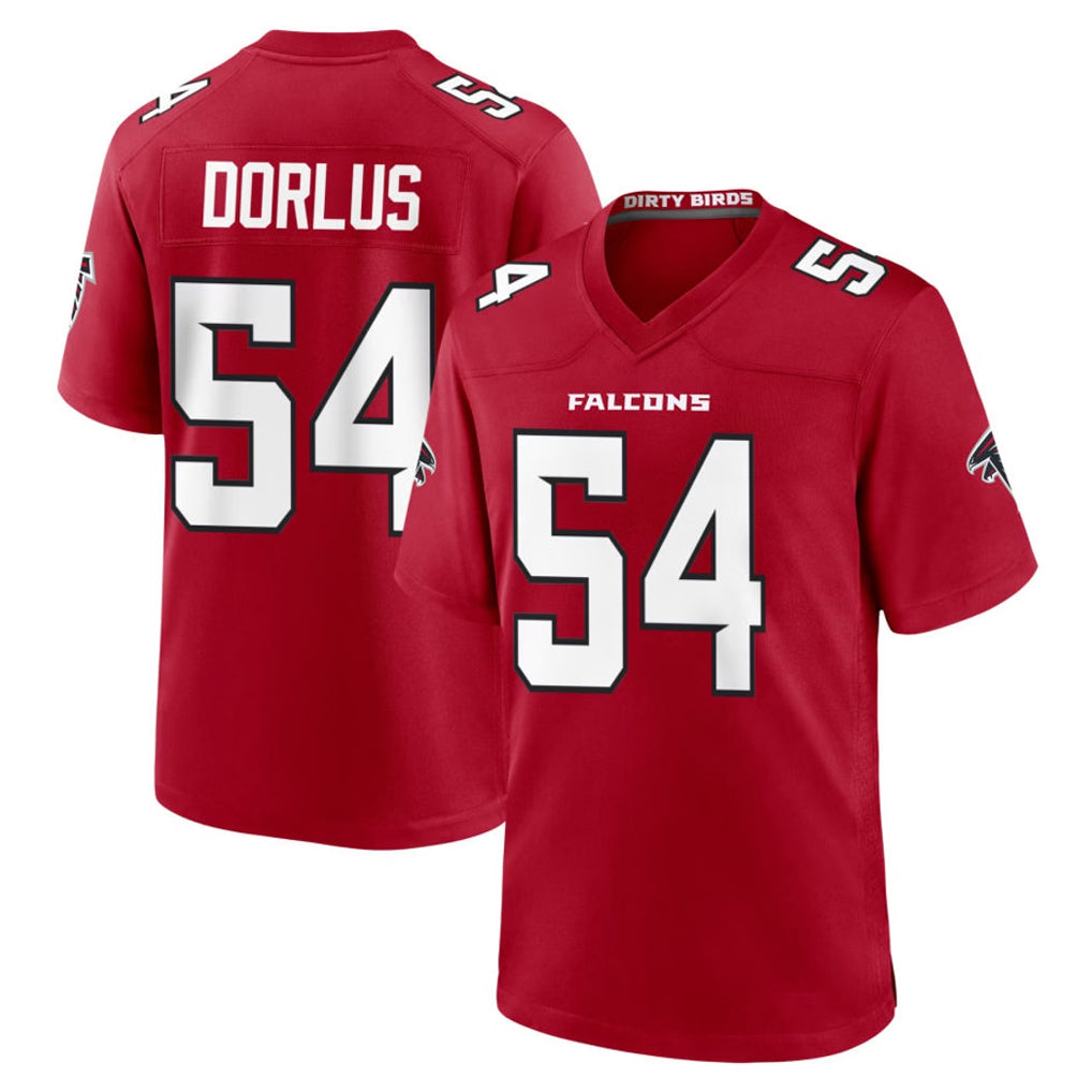 A.Falcons #54 Brandon Dorlus Player Red Team Color Home Game Kdoa Stitched Jerseys