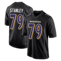 B.Ravens #79 Ronnie Stanley Player Black Carbon Fashion Home Game Kdoa Stitched Jerseys