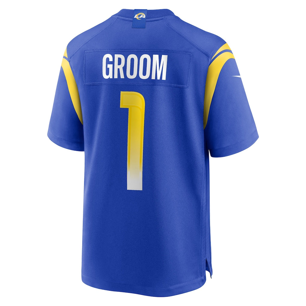 Kdoa LA.Rams #1 Groom Royal Game Jersey