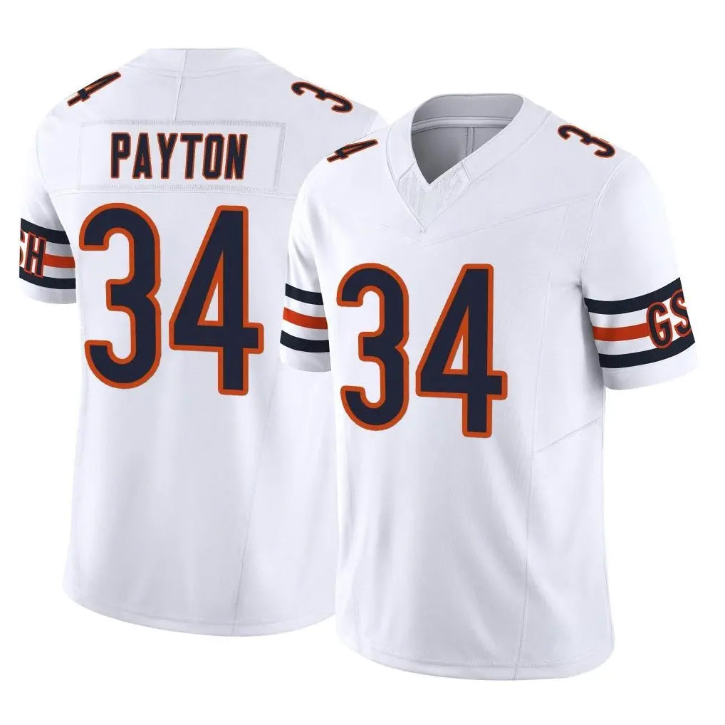 C.Bears #34 Walter Payton Player White Vapor F.U.S.E. Limited Home Game Kdoa Stitched Jerseys