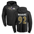 B.Ravens #92 Nnamdi Madubuike Player Black Pullover Hoodie Kdoa Stitched Jerseys