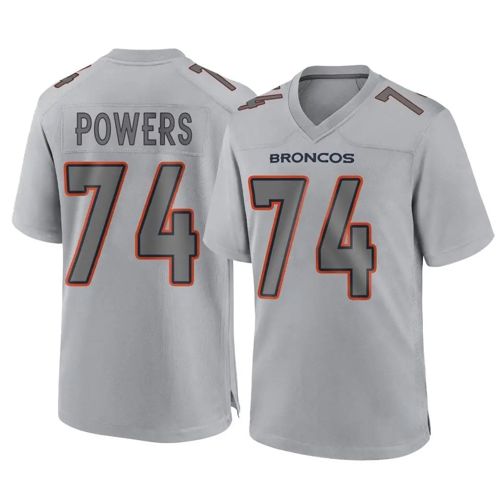 D.Broncos #74 Ben Powers Player Gray Atmosphere Fashion Limited Game Kdoa Stitched Jerseys