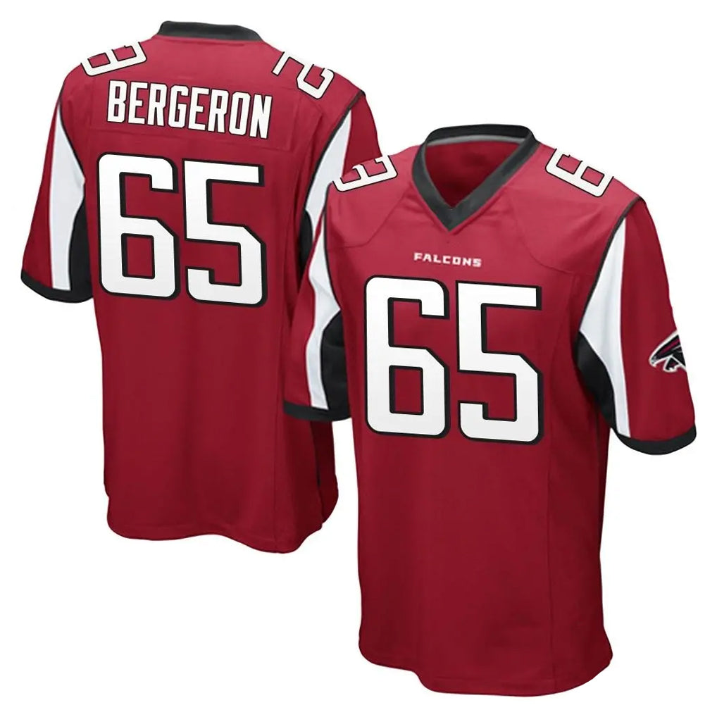 A.Falcons #65 Matthew Bergeron Player Red Color Vapor Home Game Kdoa Stitched Jerseys