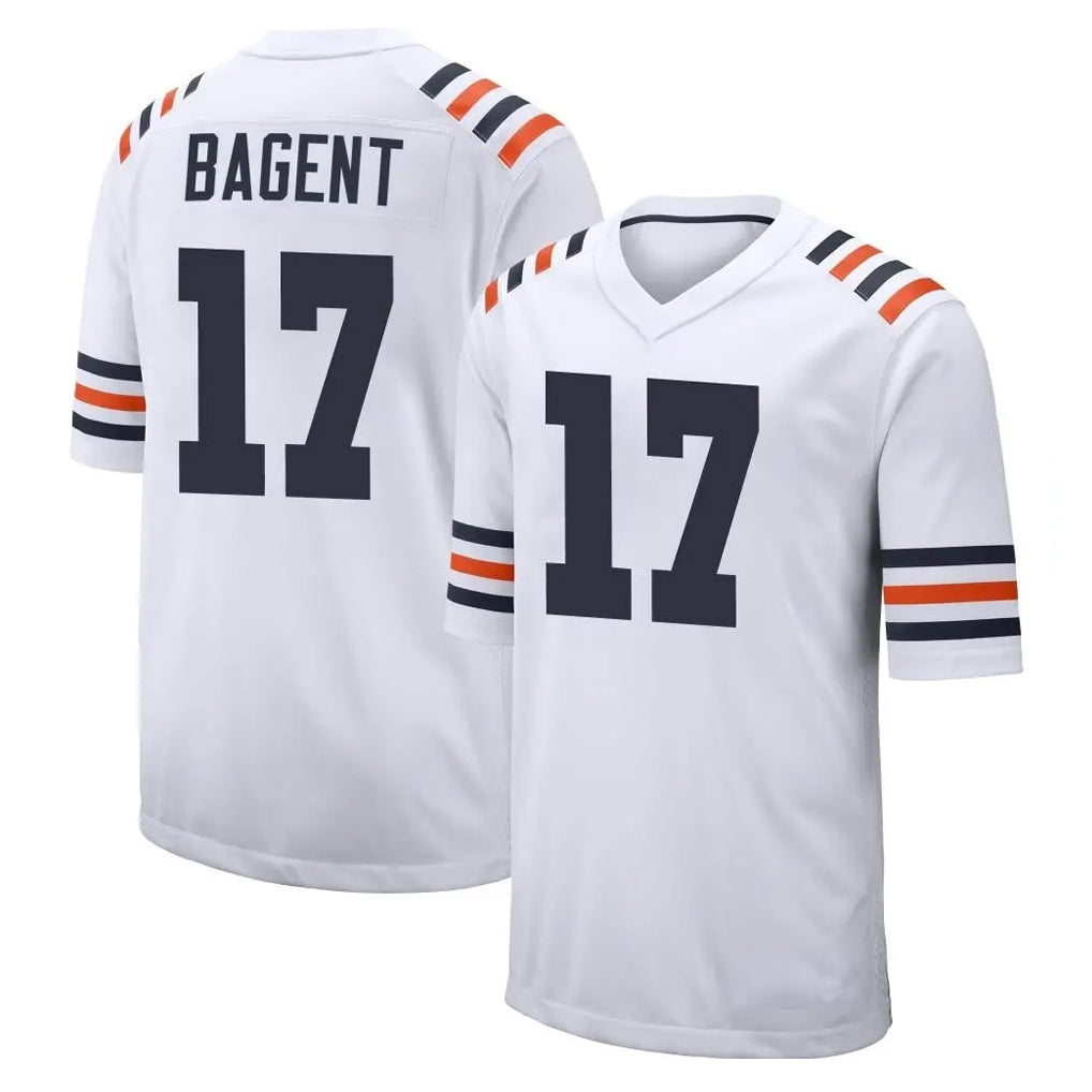 C.Bears #17 Tyson Bagent Player White Classic Home Game Kdoa Stitched Jerseys