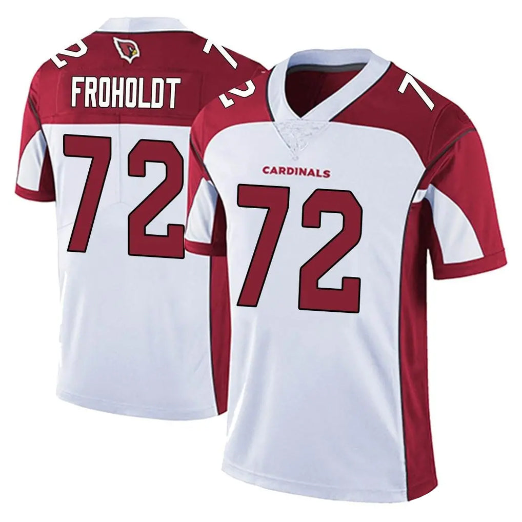 A.Cardinals #72 Hjalte Froholdt Player White Vapor Limited Home Game Kdoa Stitched Jerseys