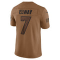 D.Broncos #7 John Elway Player Brown Salute To Service Limited Kdoa Stitched Jerseys