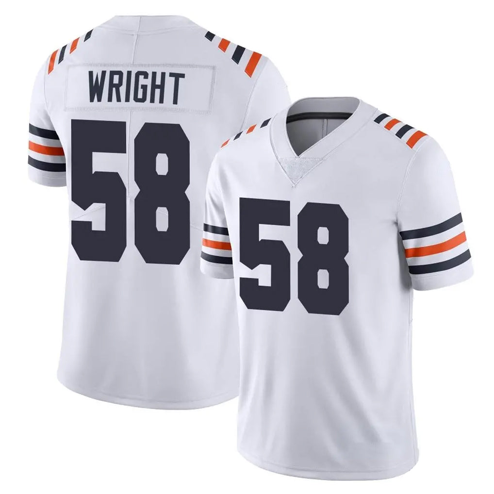 C.Bears #58 Darnell Wright Player White Classic Vapor Limited Home Game Kdoa Stitched Jerseys