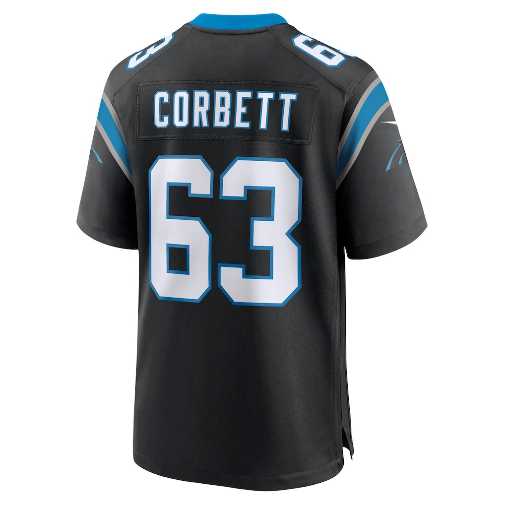 Kdoa C.Panthers #63 Austin Corbett Black Team Game Jersey