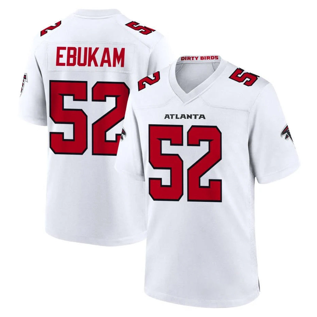 A.Falcons #52 Samson Ebukam Player White Team Color Home Game Kdoa Stitched Jerseys