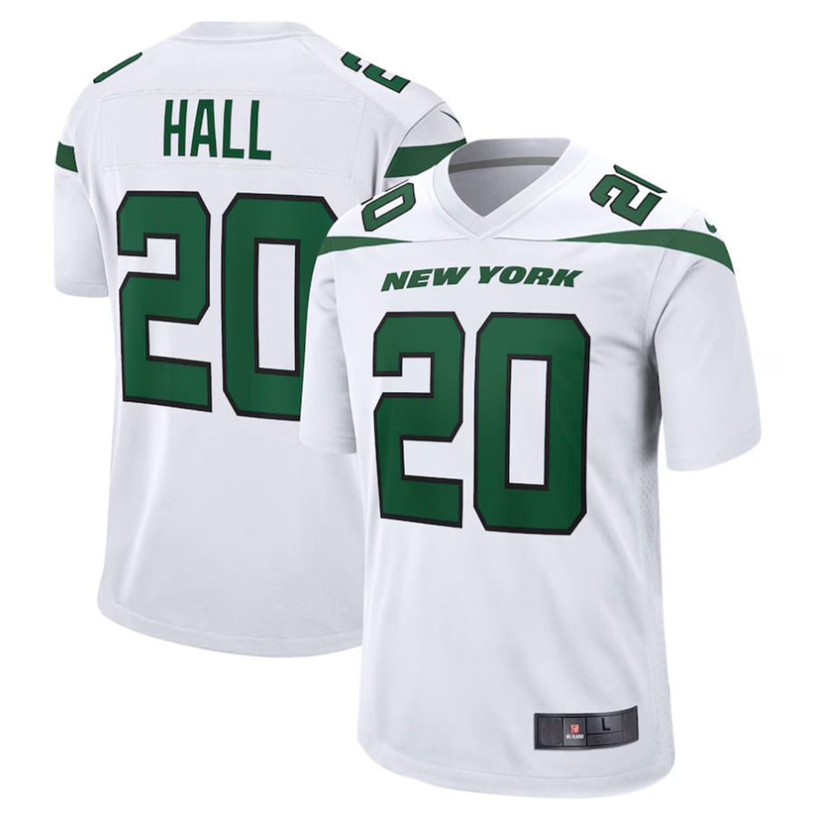 Kdoa #20 Breece Hall Player NY.Jets White Away Game Stitched Jerseys
