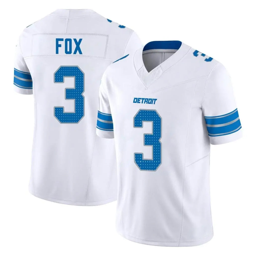 D.Lions #3 Jack Fox Player White Limited Vapor F.U.S.E. Alternate Home Game Kdoa Stitched Jerseys
