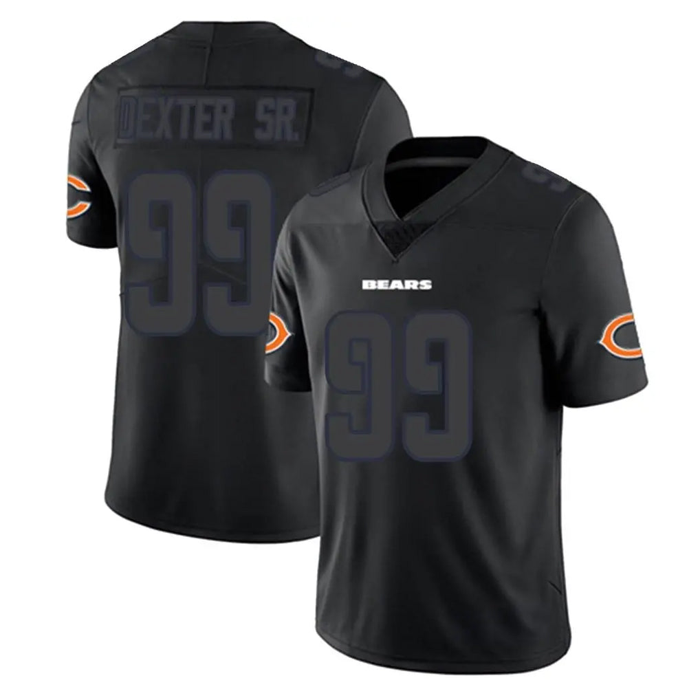 C.Bears #99 Gervon Dexter Sr. Player Black Impact Limited Game Kdoa Stitched Jerseys