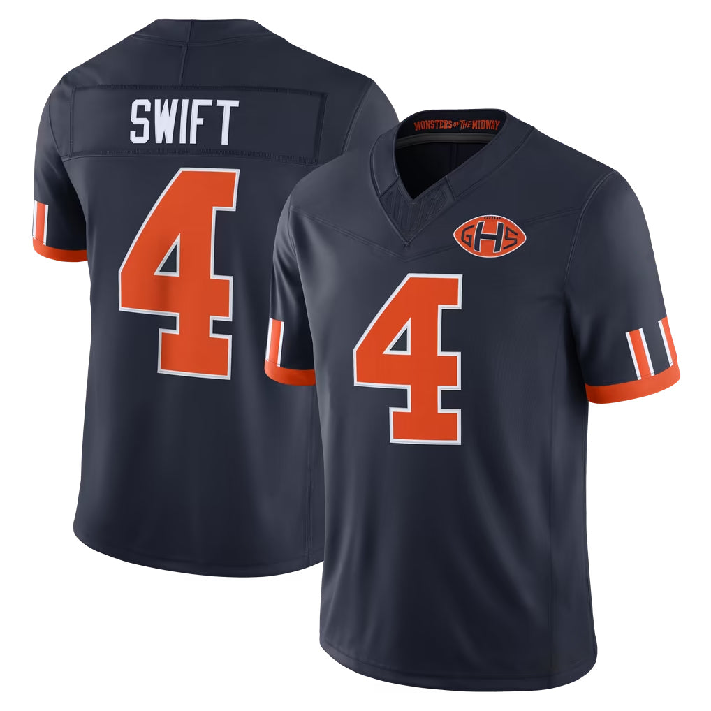 C.Bears #4 D'Andre Swift Player Navy Limited 2026 Rivalries Collection Home Game Kdoa Stitched Jerseys