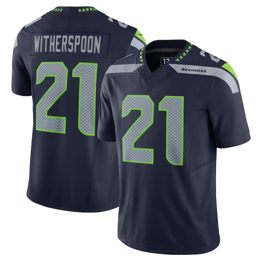 Kdoa S.Seahawks #21 Devon Witherspoon Player Navy Vapor F.U.S.E. Limited Stitched Jerseys