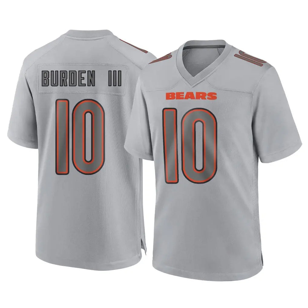 C.Bears #10 Luther Burden III Player Gray Atmosphere Fashion Game Kdoa Stitched Jerseys