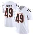 C.Bengals #49 Barrett Carter Player White Vapor Untouchable Limited Home Game Kdoa Stitched Jerseys