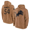 D.Lions #54 Alim McNeill Player Brown Salute to Service Hoodies Limited Game Kdoa Stitched Jerseys